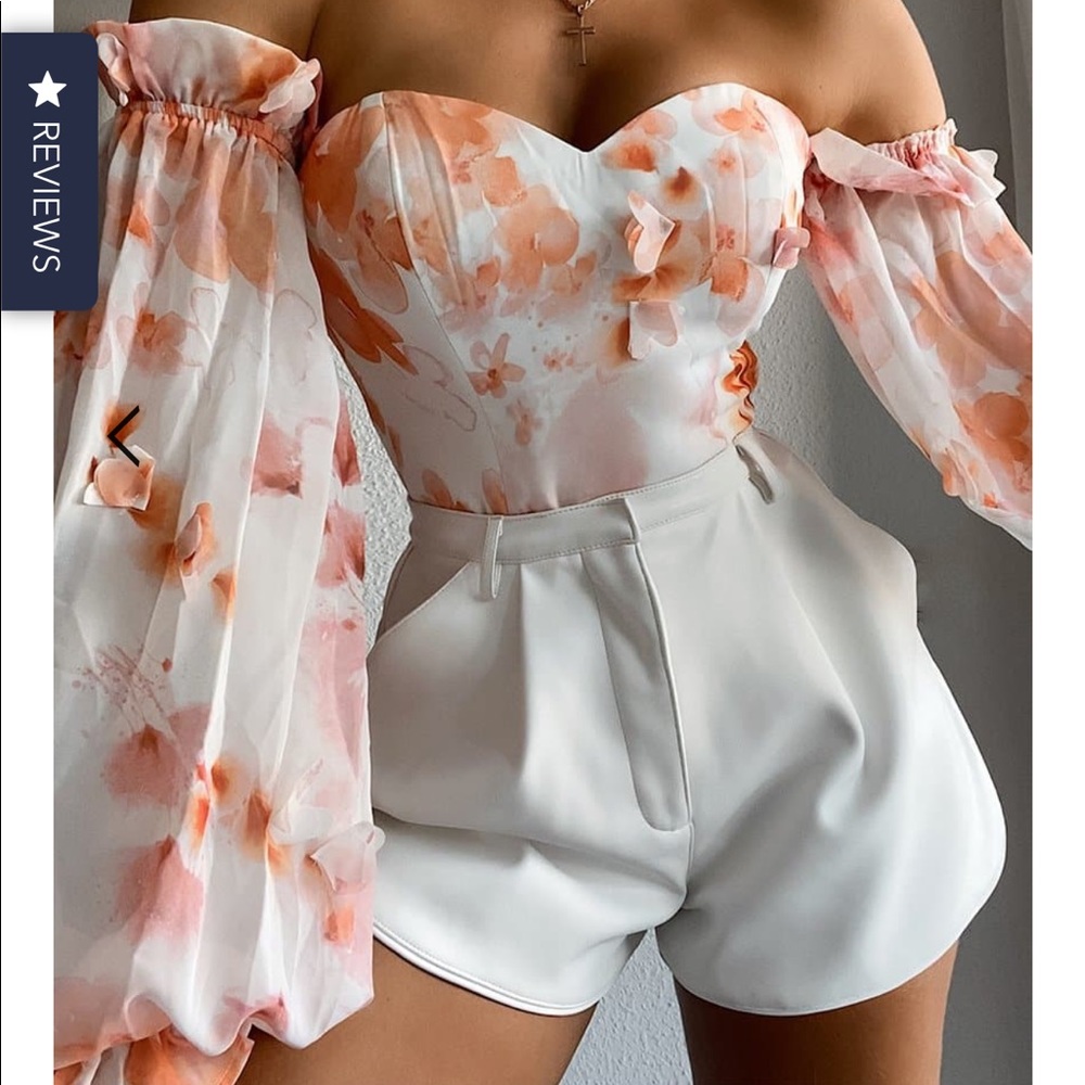 Runaway Peach Floral Bodysuit
